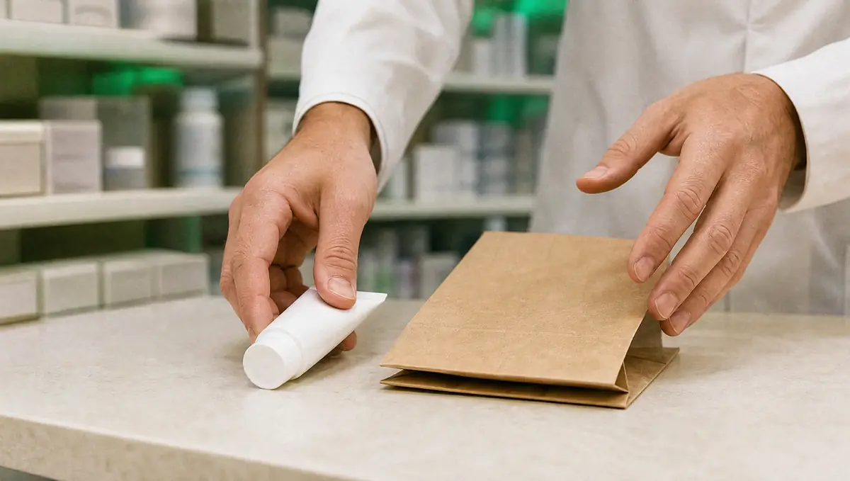 A French pharmacy counter
